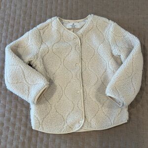 H&M Girls Quilted Cream Jacket